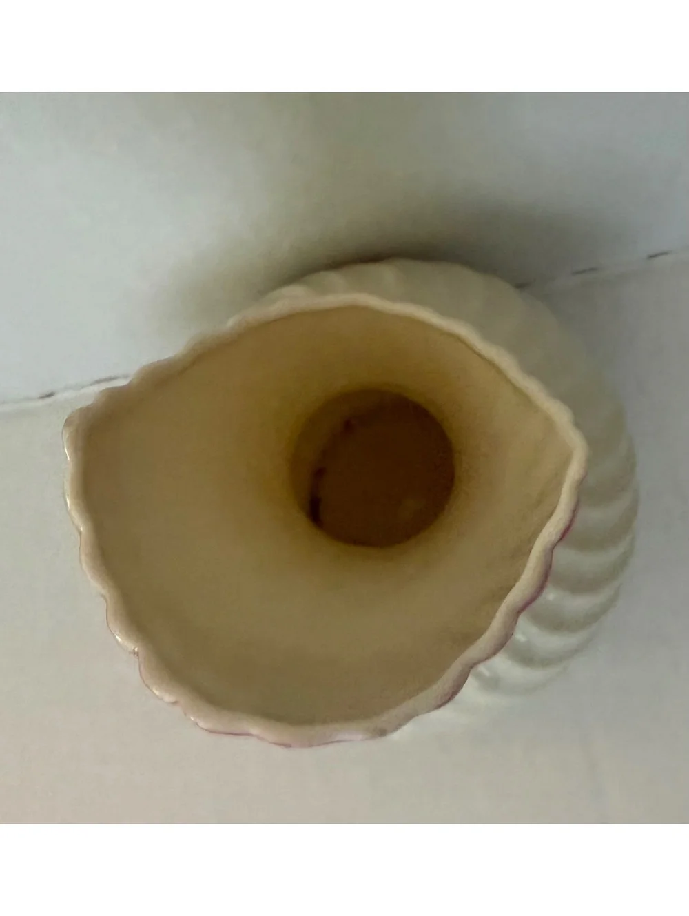 Belleek of Ireland Gold/Brown Mark 1980-90’s Swirl Globe Vase Pink & Gold Accent
